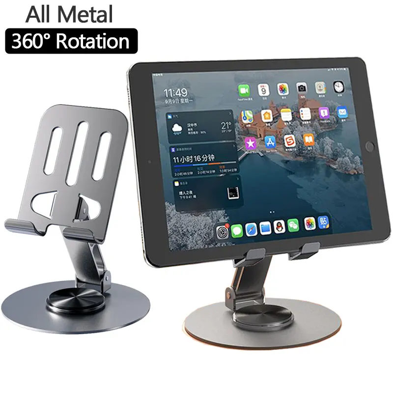 Phone Stand Aluminum - 1 szt. Uniwersalny, całkowicie metalowy, aluminiowy
