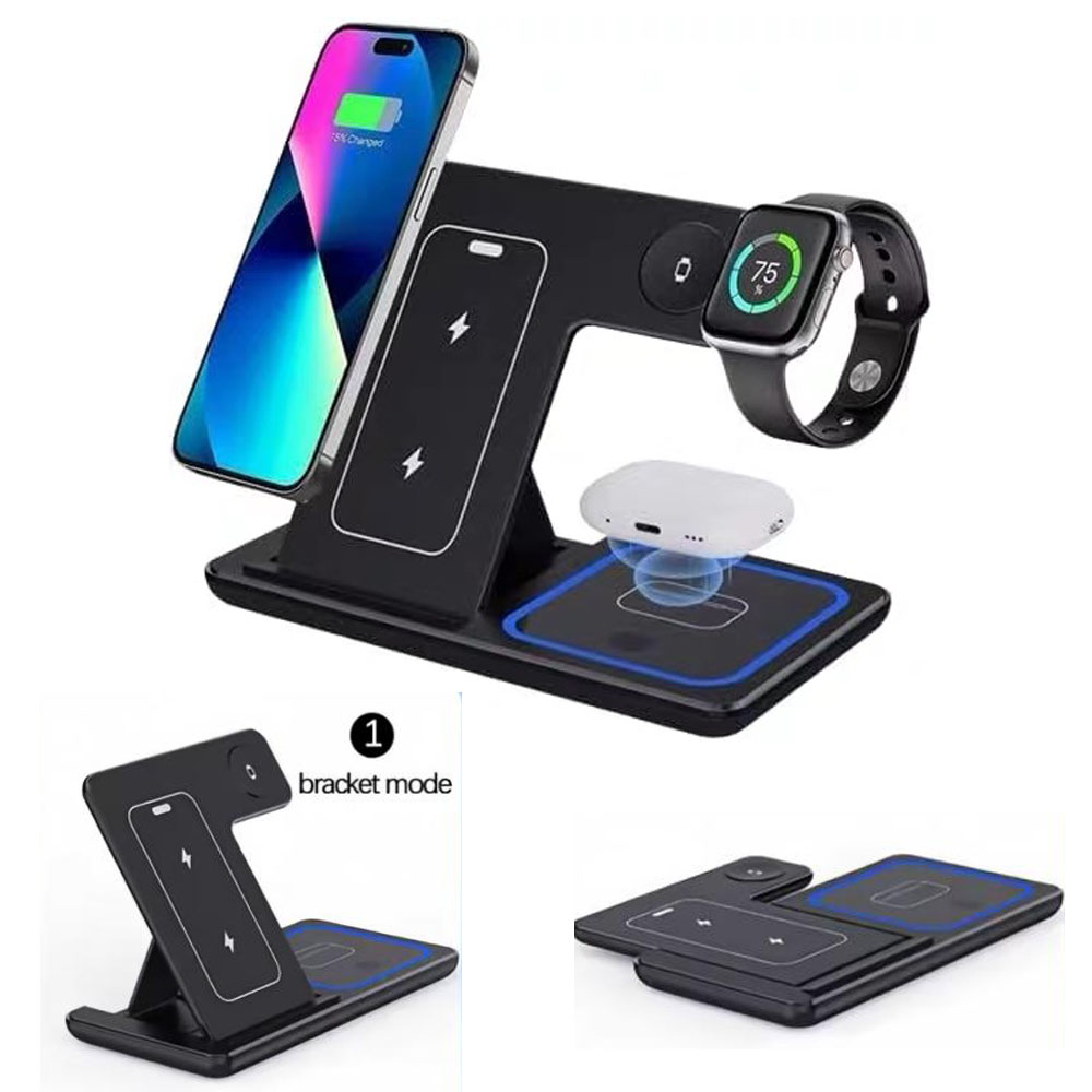 Wireless Charger 3 In 1 - Szybka bezprzewodowa stacja ładująca składana podstawka