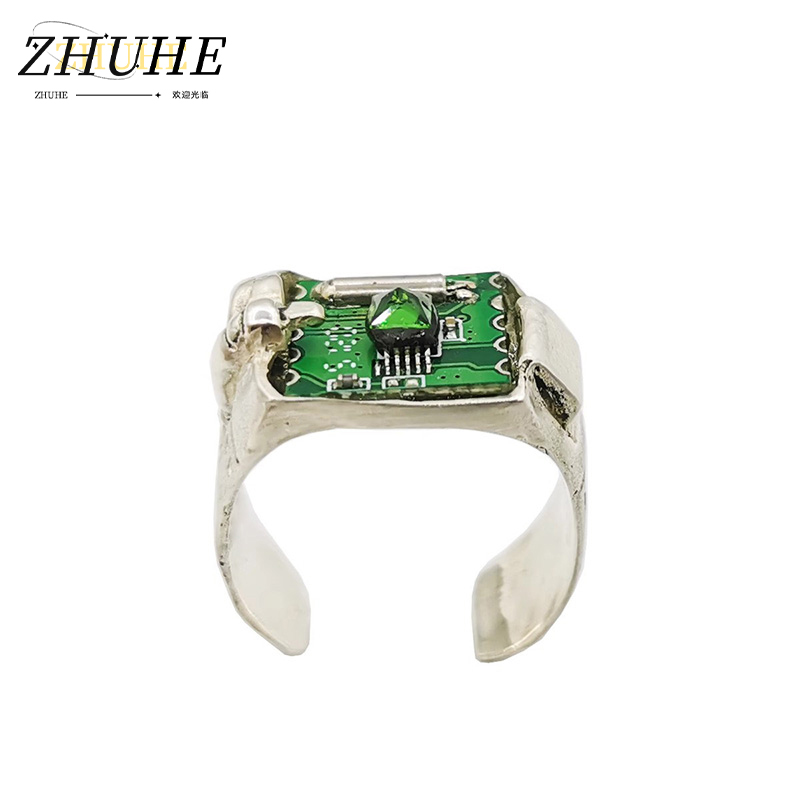 Tech Accessories Industry - Retro Tech PCB Pierścionek Biżuteria Męska
