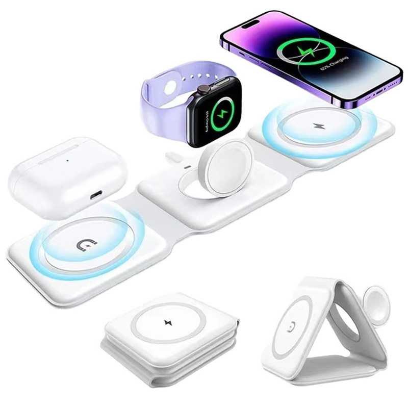 Wireless Charger 3 In 1 - Magnetyczna składana ładowarka bezprzewodowa 3 w