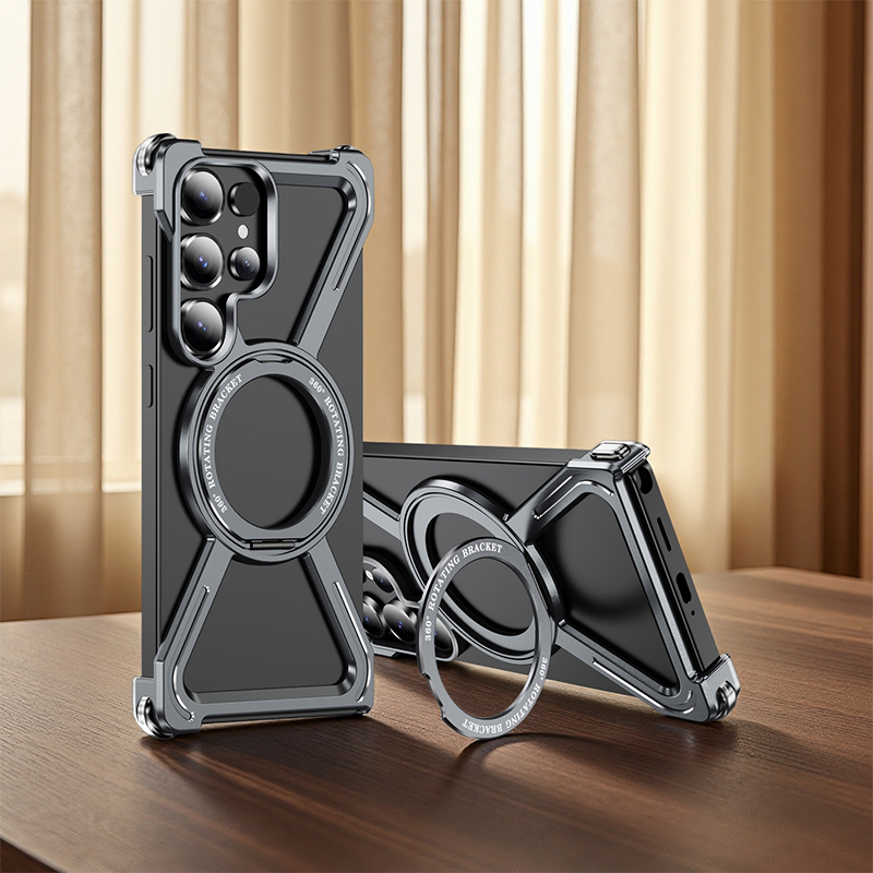 Phone Stand Aluminum - Magnetyczny obrotowy uchwyt, etui na telefon