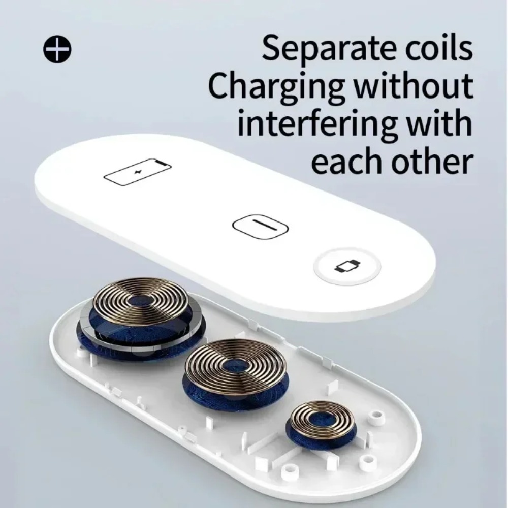 Wireless Charger 3 In 1 - Bezprzewodowa ładowarka 3-w-1, szybka stacja dokująca