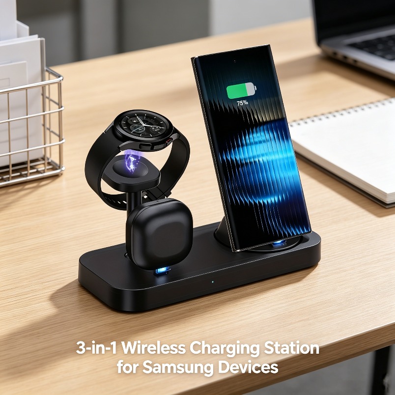 Wireless Charger 3 In 1 - Bezprzewodowa ładowarka 3 w 1 z