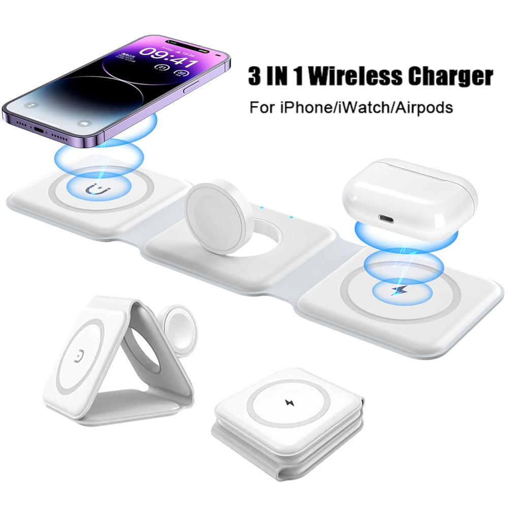 Wireless Charger 3 In 1 - Bezprzewodowa stacja ładująca 3 w 1,