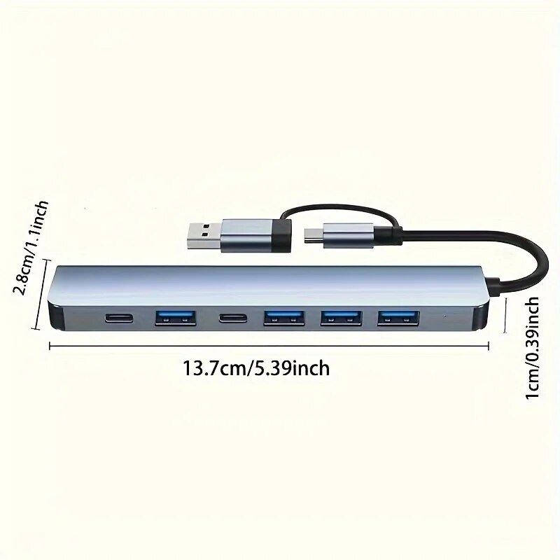 7 portów USB 3.0 typu C Hub 7  – Usb Hub 7 Port recenzja i cena