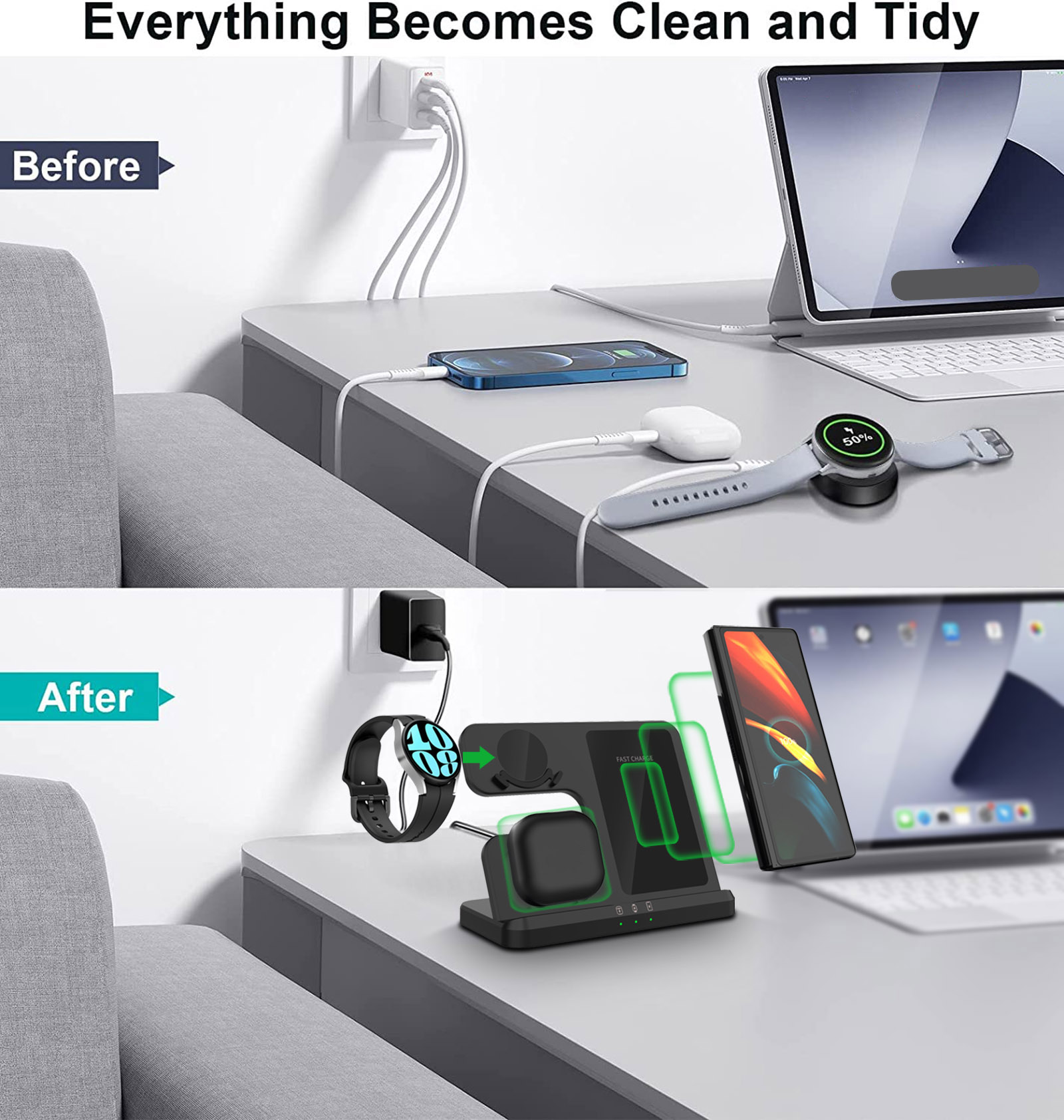Bezprzewodowa ładowarka 3 w 1, – Wireless Charger 3 In 1 recenzja i cena