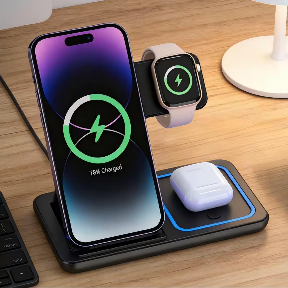 Szybka bezprzewodowa stacja ła – Wireless Charger 3 In 1 recenzja i cena