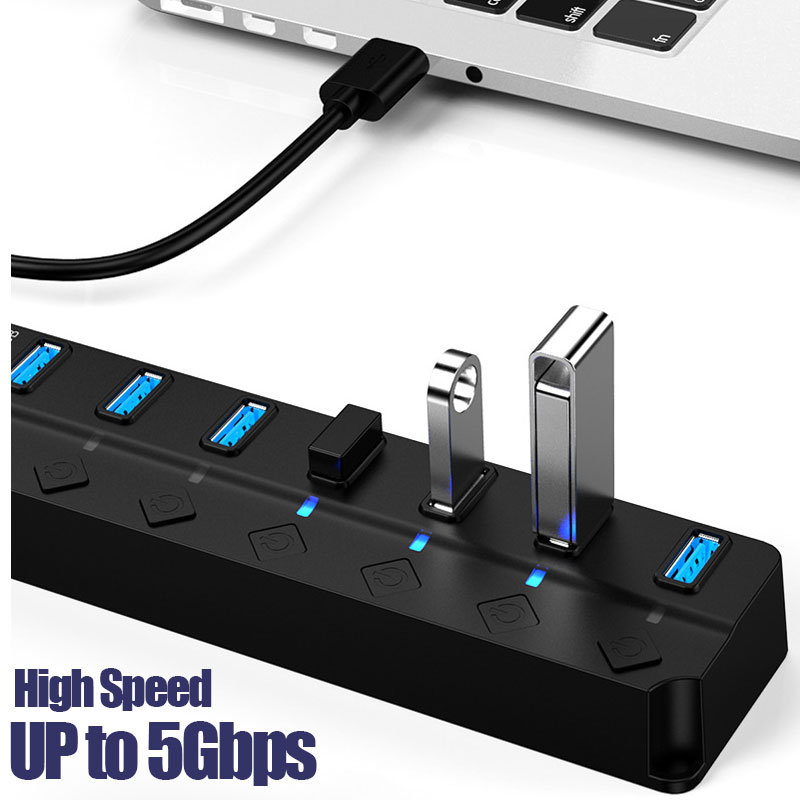 Hub USB 3.0 7 w 1, rozdzielacz – Usb Hub 7 Port recenzja i cena