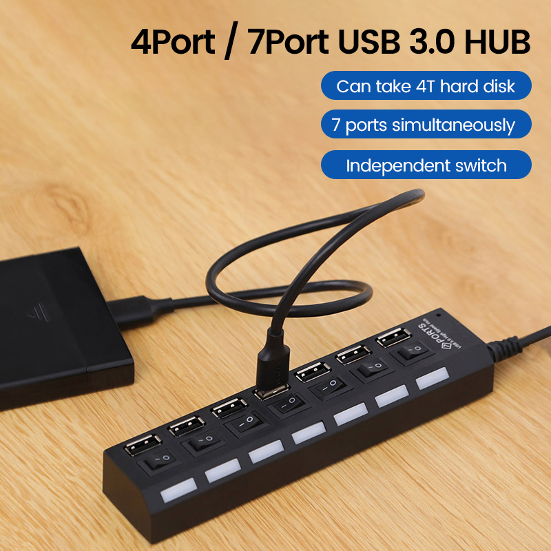 Łącze USB USB 2.0 Łącznik USB  – Usb Hub 7 Port recenzja i cena