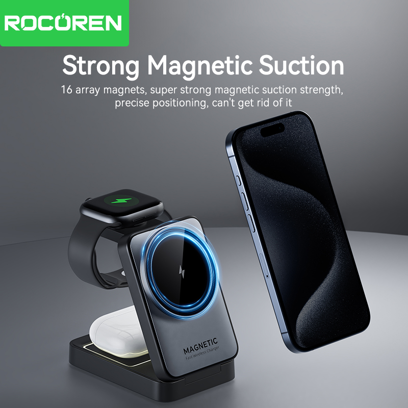 Rocoren Składana bezprzewodowa – Wireless Charger 3 In 1 recenzja i cena
