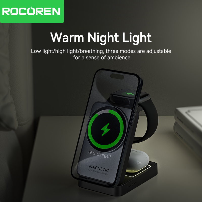 Rocoren Składana bezprzewodowa – Wireless Charger 3 In 1 recenzja i cena