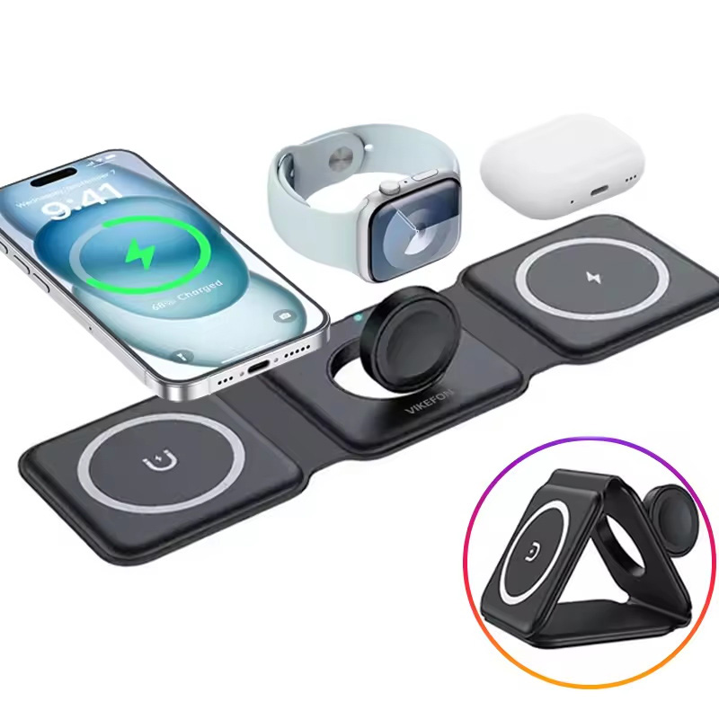 Magnetyczna składana ładowarka – Wireless Charger 3 In 1 recenzja i cena