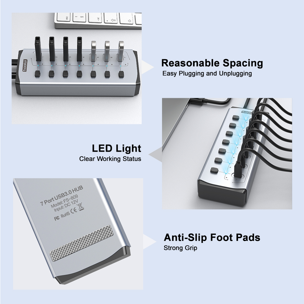 Hub USB Sipolar z funkcją łado – Usb Hub 7 Port recenzja i cena
