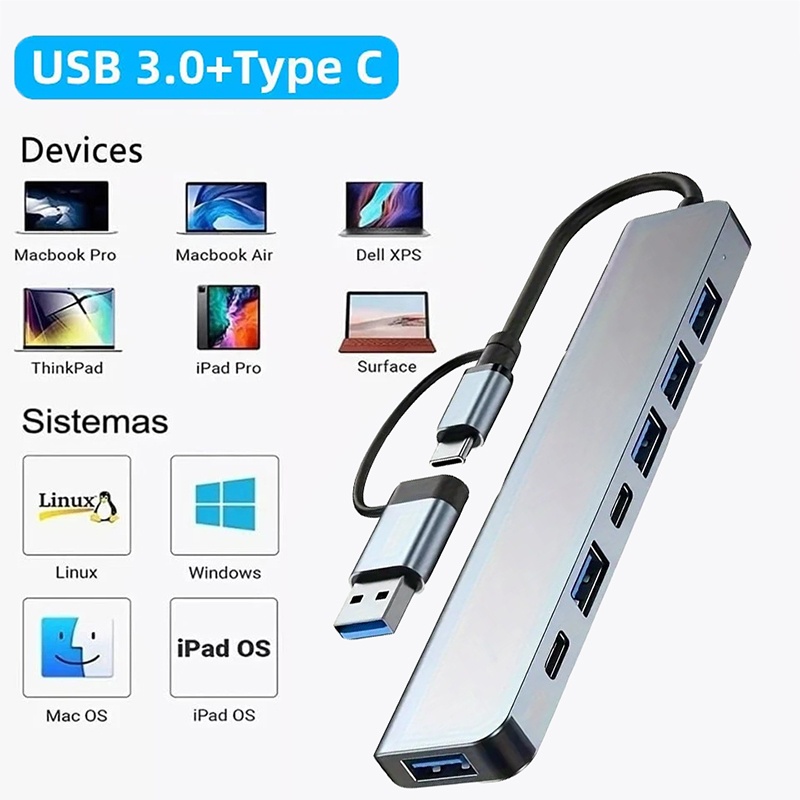 Hub USB 3.0 2 w 1, 7 portów, r – Usb Hub 7 Port recenzja i cena