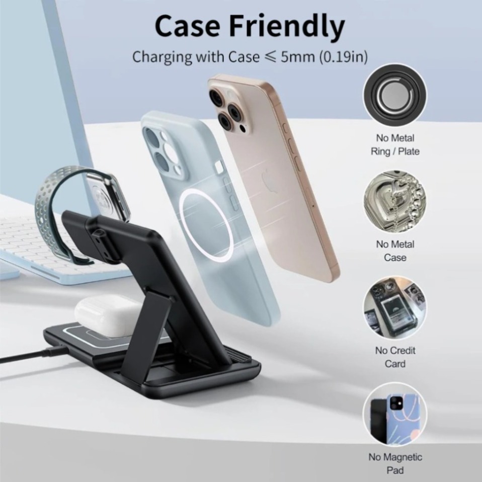 Nocna lampka LED 3 w 1 z bezpr – Wireless Charger 3 In 1 recenzja i cena