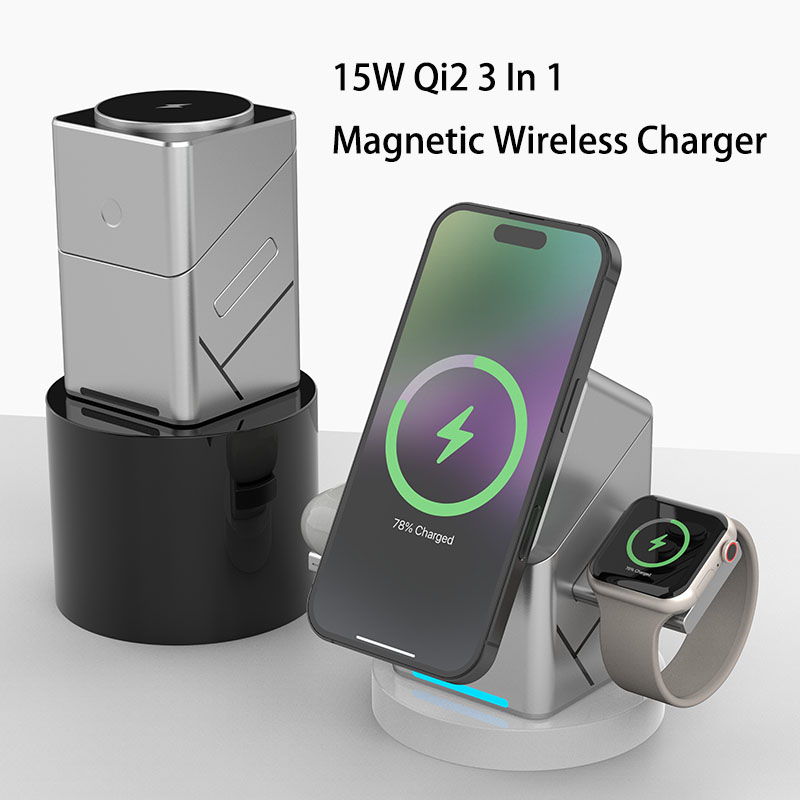 15W Dotykowa, obrotowa, magnet – Wireless Charger 3 In 1 recenzja i cena