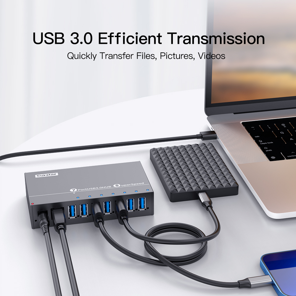 A-173 Sipolar 7-portowy Hub US – Usb Hub 7 Port recenzja i cena