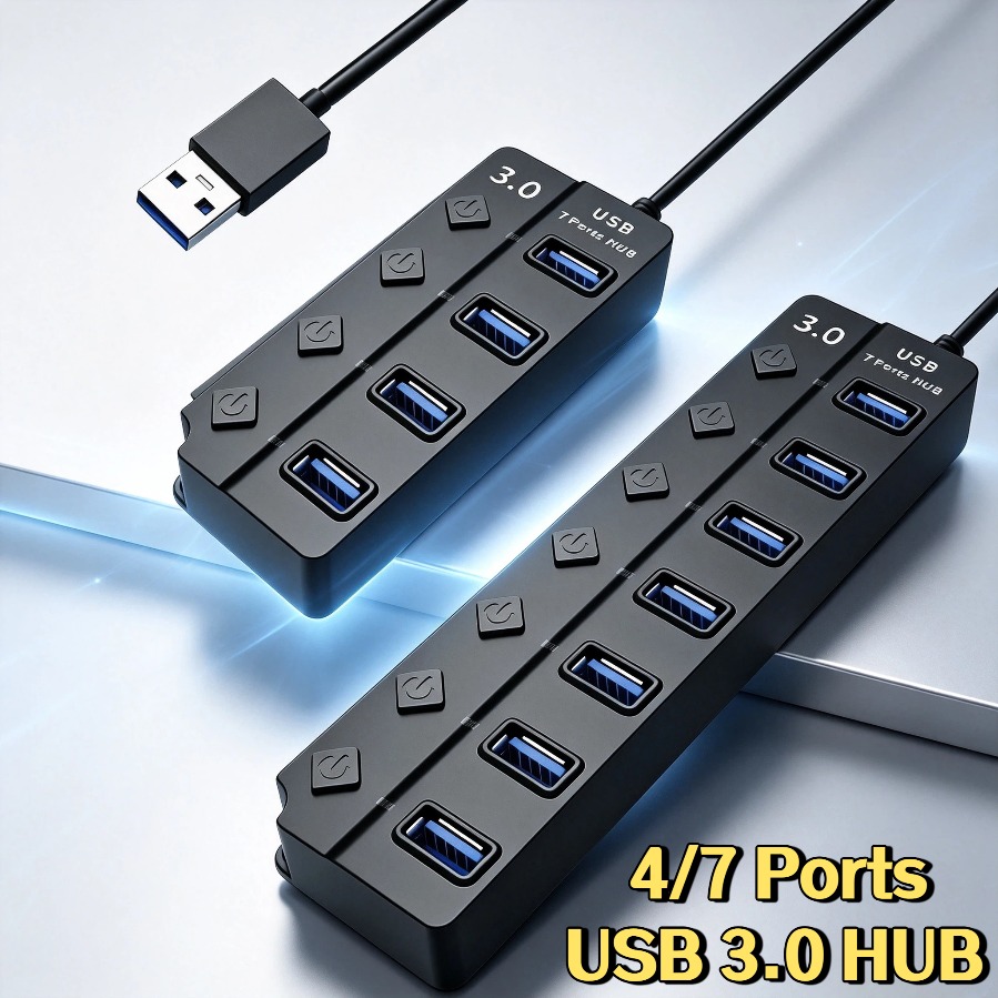 Adapter USB 3.0 HUB 4/7 portów – Usb Hub 7 Port recenzja i cena