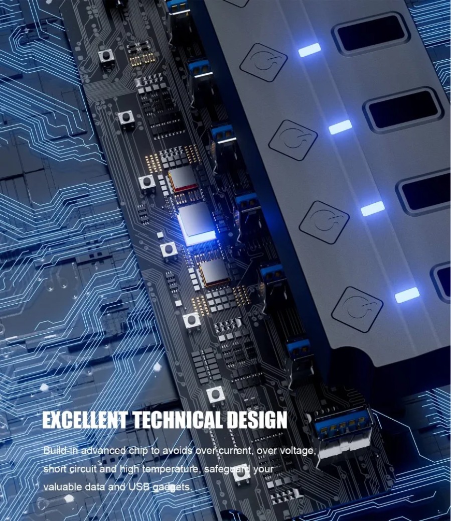 Adapter USB 3.0 HUB 4/7 portów – Usb Hub 7 Port recenzja i cena