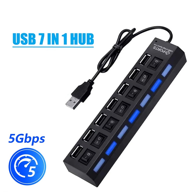 Hub USB 2.0, szybki rozdzielac – Usb Hub 7 Port recenzja i cena