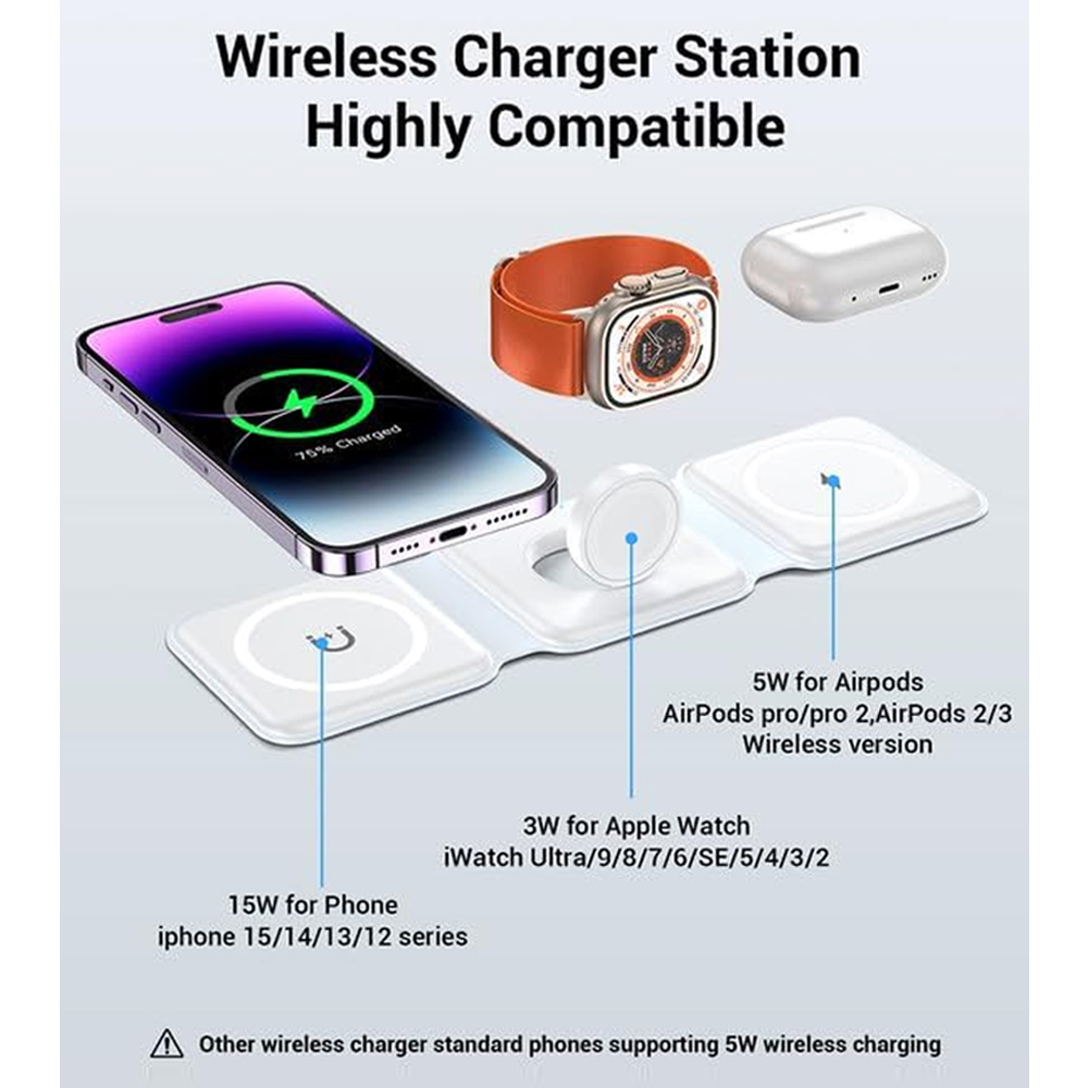 Bezprzewodowa stacja ładująca  – Wireless Charger 3 In 1 recenzja i cena