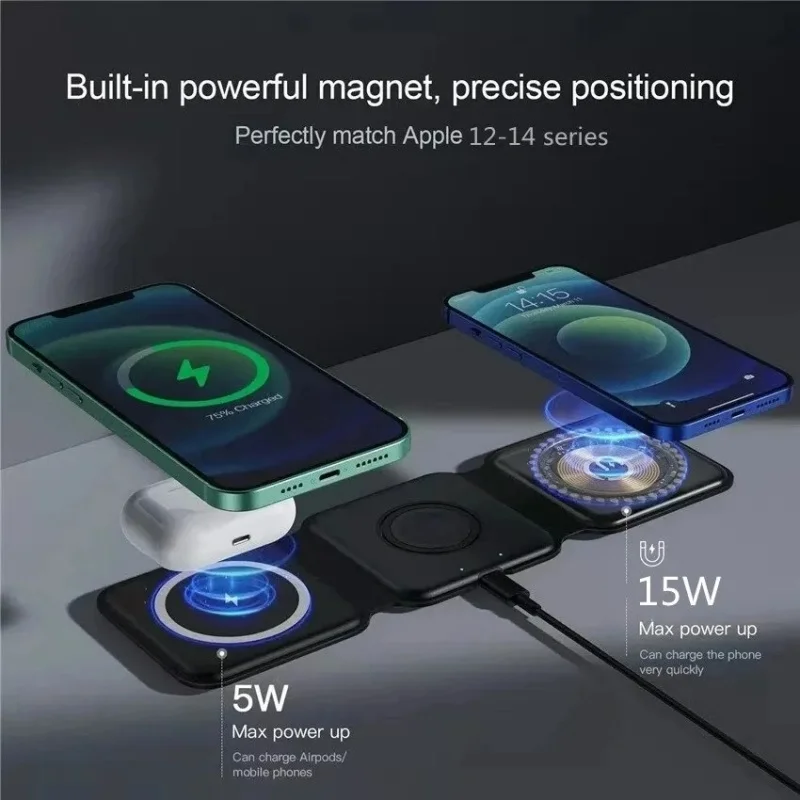 Przenośna magnetyczna bezprzew – Wireless Charger 3 In 1 recenzja i cena