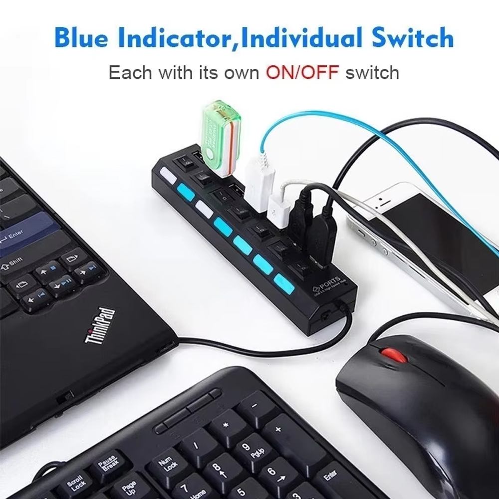 KEBIDUMEI 7-portowy HUB USB 2. – Usb Hub 7 Port recenzja i cena