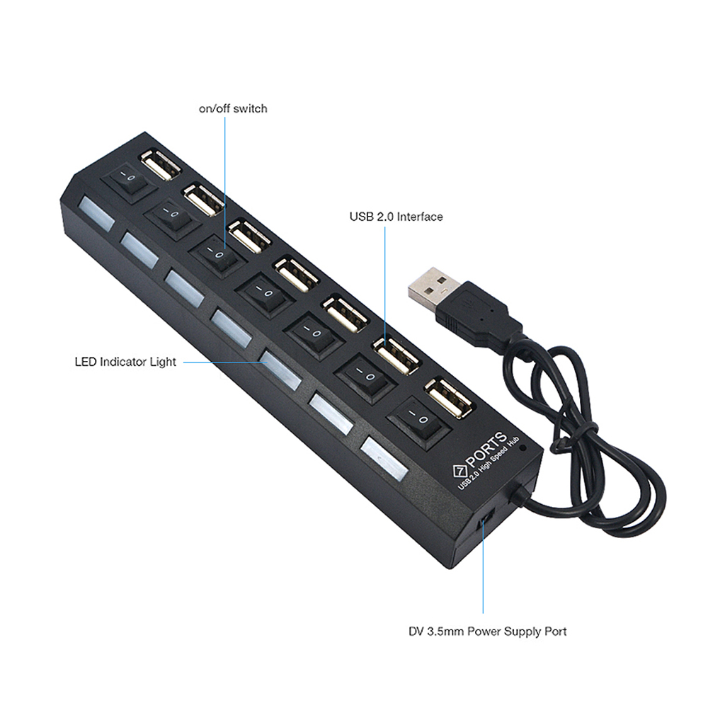 KEBIDUMEI 7-portowy HUB USB 2. – Usb Hub 7 Port recenzja i cena